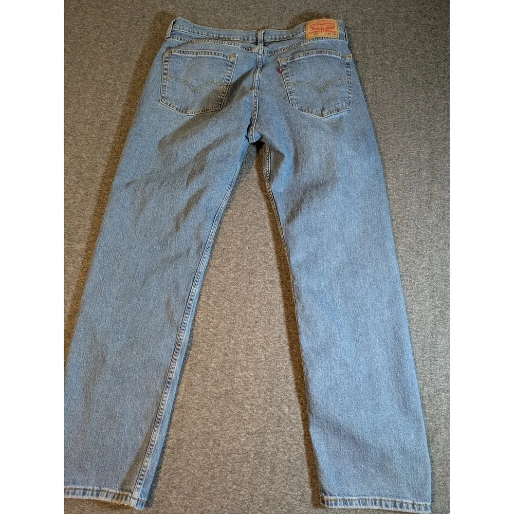 VTG Levis 505 Jeans Mens 36x32 Straight‎ Regular Light Wash Red Tag 90s